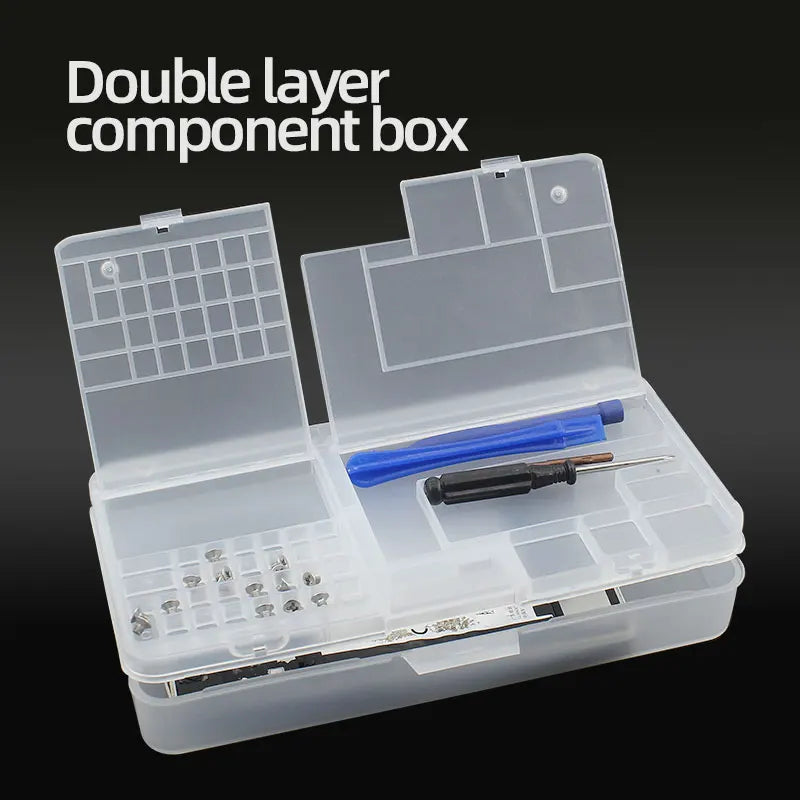 Caja organizadora transparente para componentes