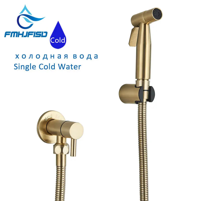 Ducha higiénica WC dorada acero inox