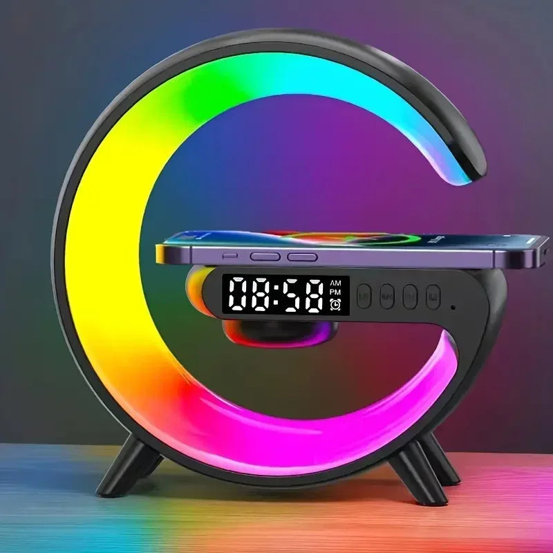 Cargador inalámbrico multifunción con luz RGB