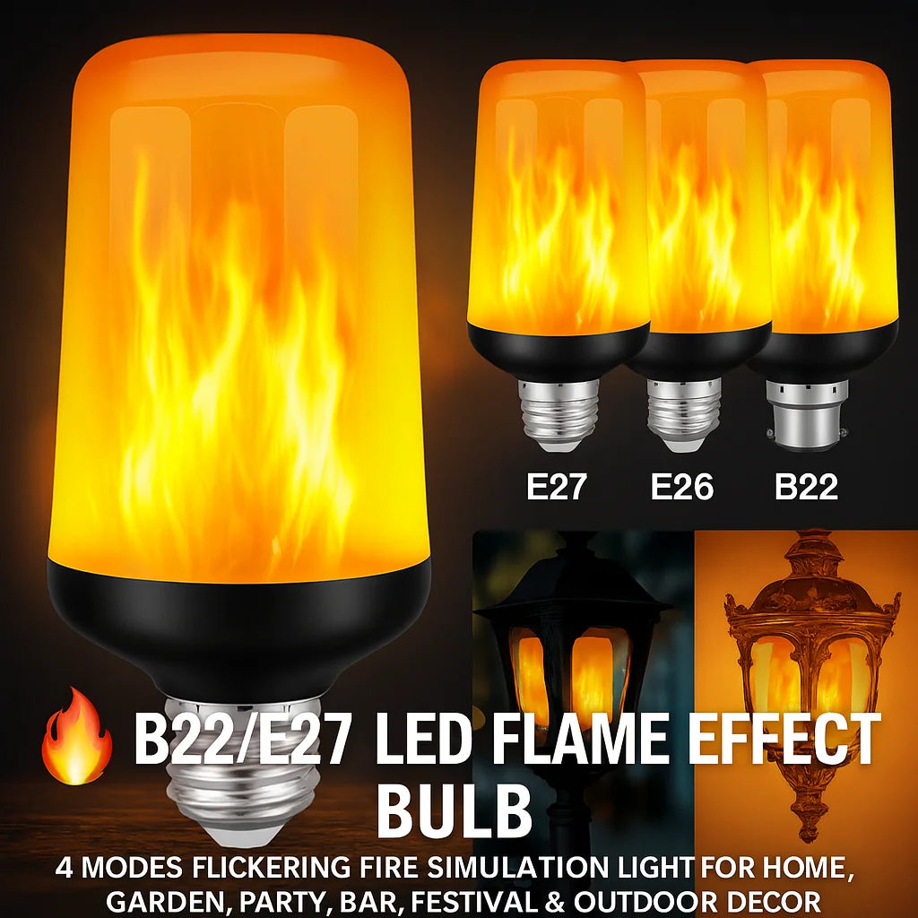 Bombilla LED efecto llama