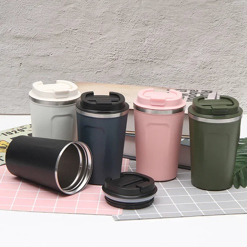 Vaso térmico de café de acero 380-510 ml