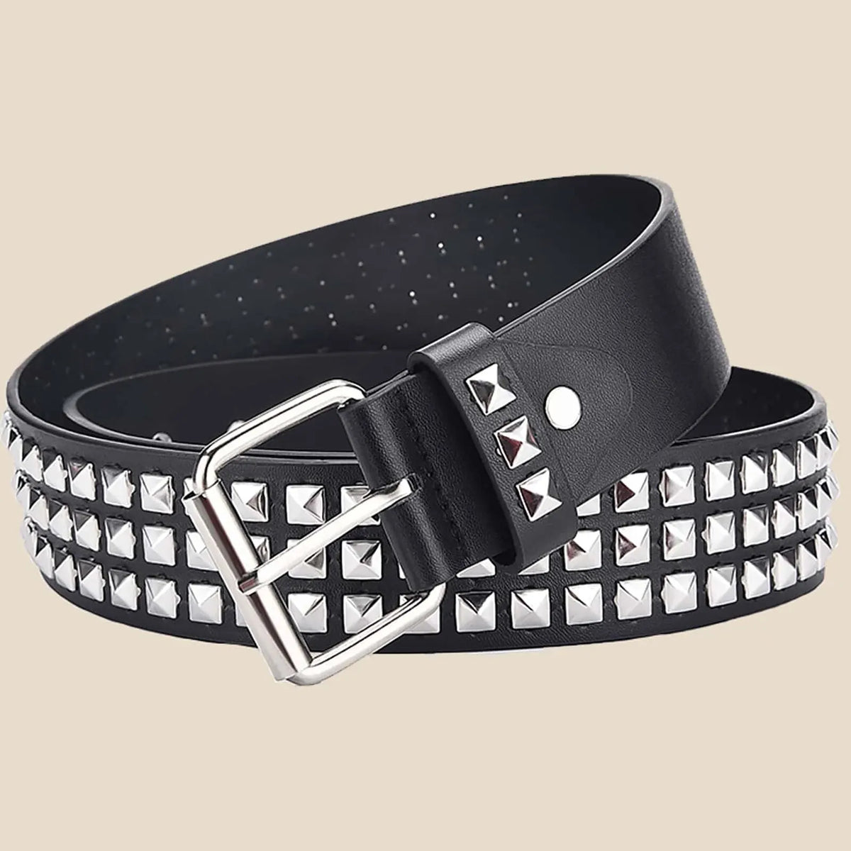 Cinturón de tachuelas piramidales unisex
