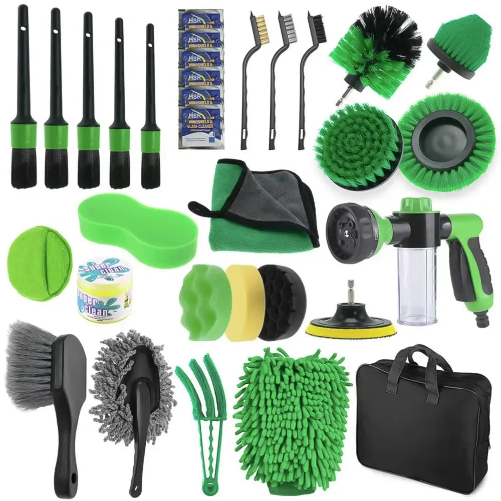 Set cepillos detailing coche