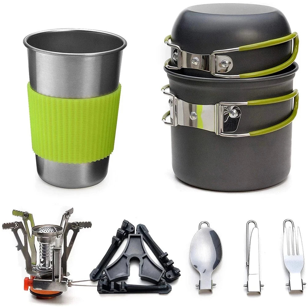 Kit de cocina camping con hornillo