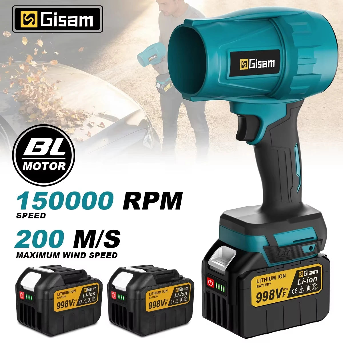 Soplador turbo eléctrico inalámbrico 150000 RPM
