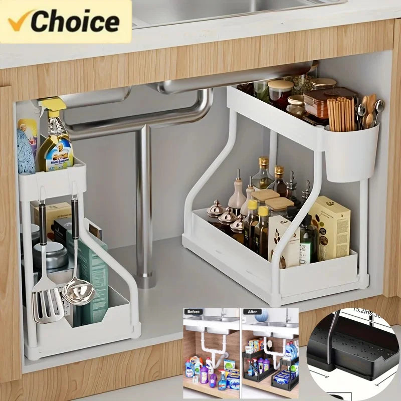 Organizador extensible bajo fregadero 2 niveles