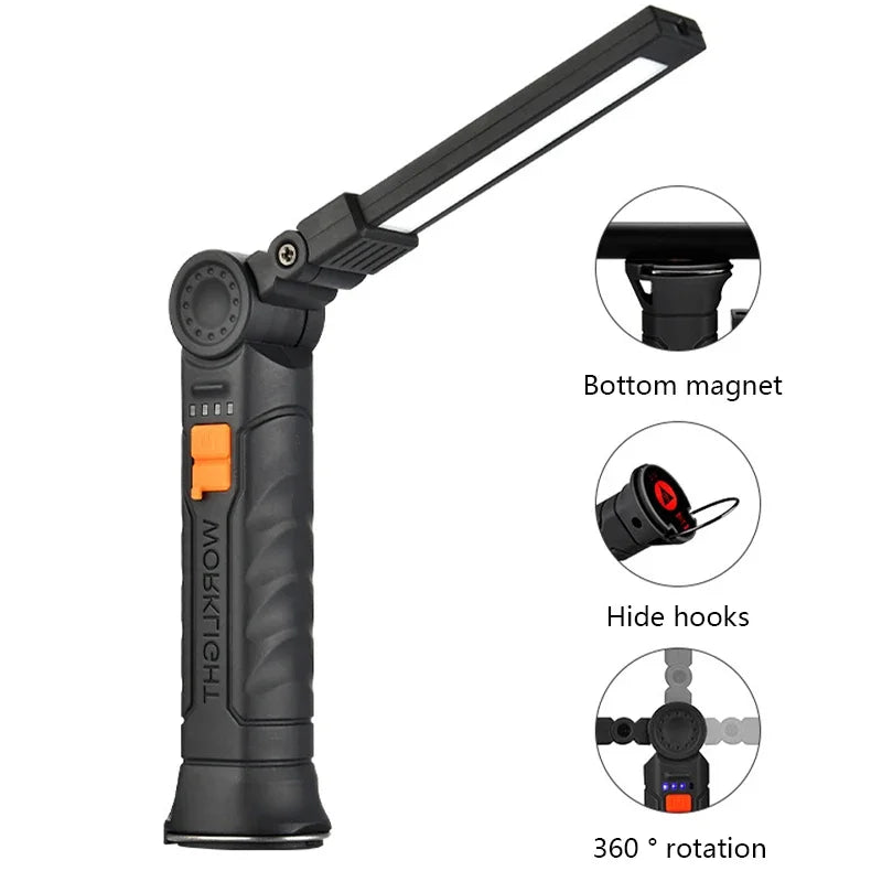 Linterna COB LED recargable de bolsillo