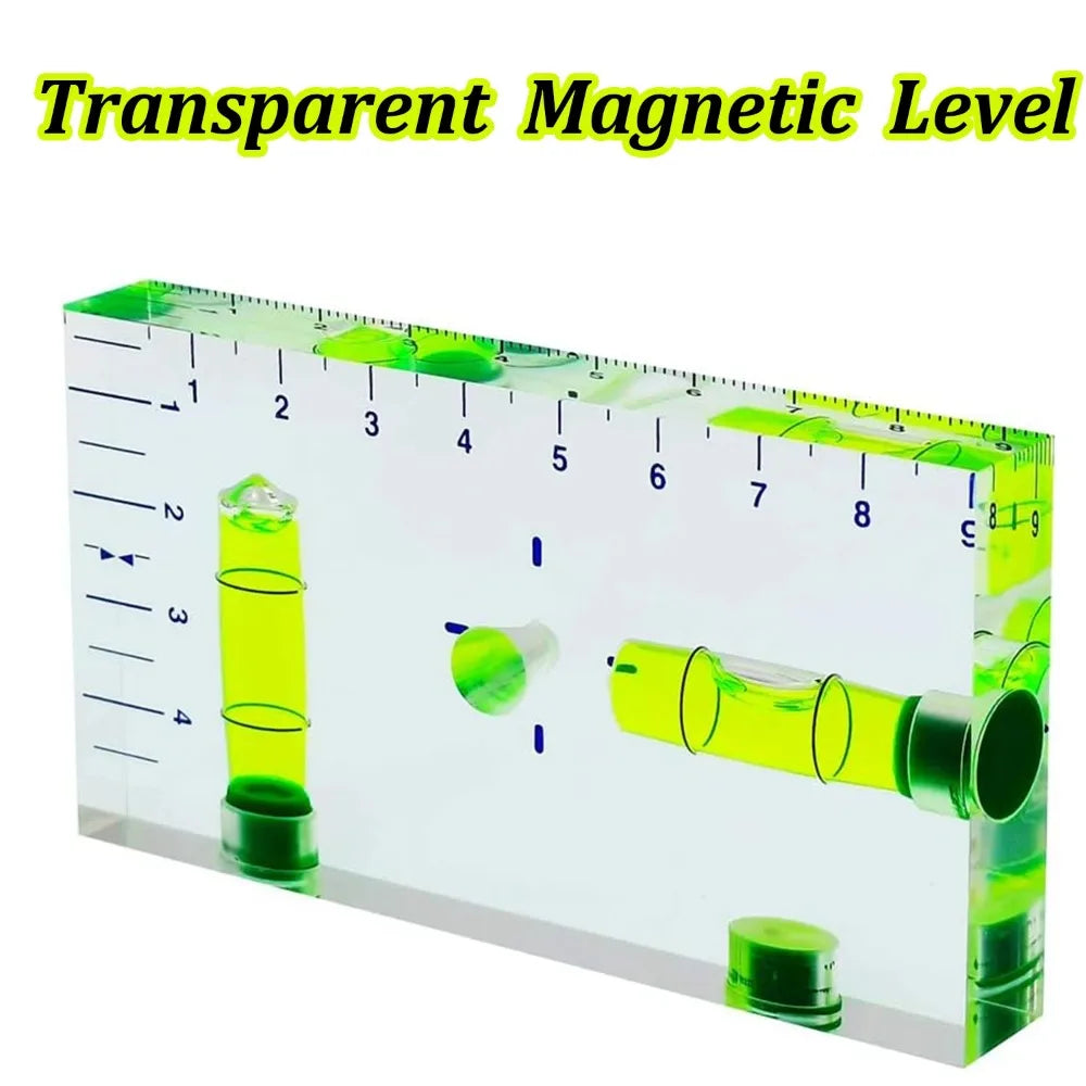 Nivel de burbuja de precisión transparente