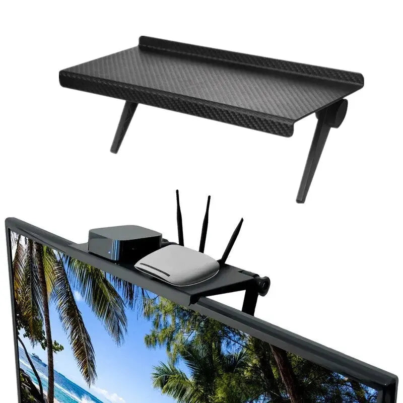 Estante para colocar sobre la pantalla o el televisor