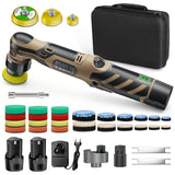 Mini pulidora de coche inalámbrica 12V con kit de almohadillas