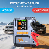 Arrancador de coche 1500A + compresor 150PSI powerbank 25000mAh