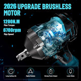 Llave de impacto sin escobillas 1200Nm (para batería Makita 18V)