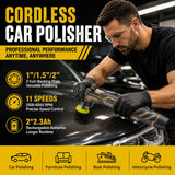 Mini pulidora de coche inalámbrica 12V con kit de almohadillas