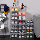 6 cajas de zapatos transparentes apilables