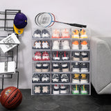 6 cajas de zapatos transparentes apilables