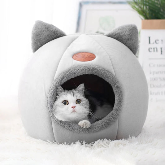 Cama nido calentita para gatos