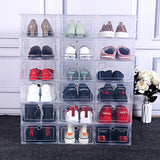 6 cajas de zapatos transparentes apilables