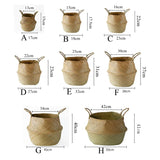 Cesta colgante de fibra natural para plantas