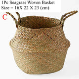 Cesta colgante de fibra natural para plantas