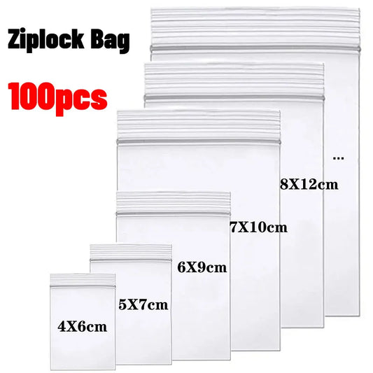 Bolsas de almacenaje con cierre zip (100 uds)