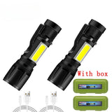 Linterna LED recargable con zoom