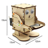 Hucha robot de madera para montar