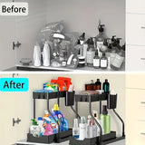 Organizador extensible bajo fregadero 2 niveles