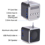 Mini altavoz Bluetooth portátil con radio