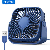 Mini ventilador portátil TOPK de 4 pulgadas
