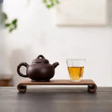 Bandeja rectangular de madera para café
