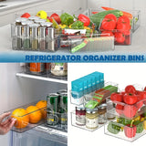 Set 3 cajas organizadoras transparentes para nevera