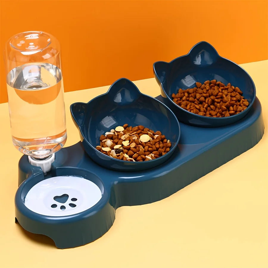 Comedero 3 en 1 con dispensador de agua