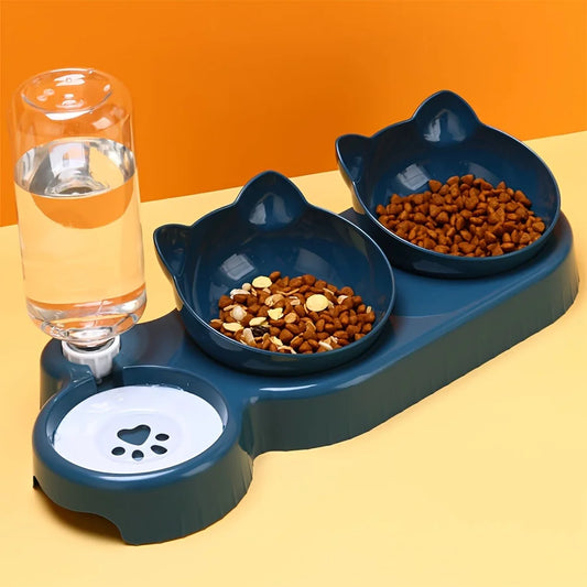 Comedero 3 en 1 con dispensador de agua