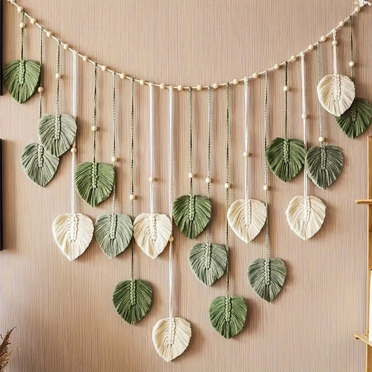 Tapiz de macramé moderno para pared