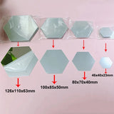 Espejos hexagonales adhesivos para pared