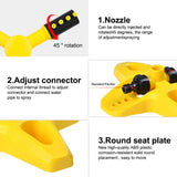 3-Arm Adjustable 360° Auto-Rotating Sprinkler System - Water-Saving Lawn Irrigation Garden Tool for Large Yards with Heavy Duty