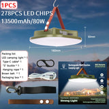 Farol LED de camping recargable 13500mAh con imán