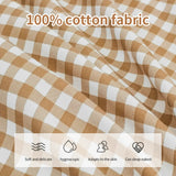 Juego de funda nórdica 100% algodón a cuadros
