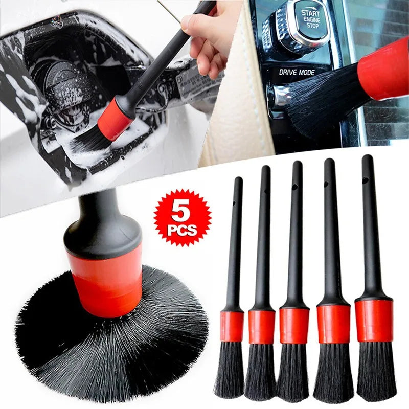 Kit de 5 cepillos de detailing para el coche