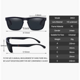 Gafas de sol polarizadas cuadradas vintage UV400