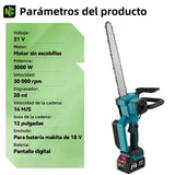 Motosierra eléctrica de 30 cm con pantalla LED