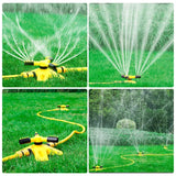 3-Arm Adjustable 360° Auto-Rotating Sprinkler System - Water-Saving Lawn Irrigation Garden Tool for Large Yards with Heavy Duty