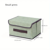 Caja de almacenaje plegable de tela con tapa