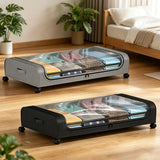 Cajas bajo cama con ruedas y tapa (organizador extraíble)