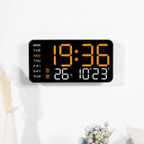 Reloj de pared digital con fecha y temperatura