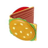 Cartera plegable con diseño 3D de hamburguesa