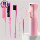 Set de 6 cepillos de peluquería con pulverizador
