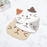 5 posavasos de silicona con forma de gato