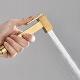Conjunto de ducha dorado cepillado con monomando