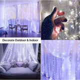 Cortina de luces LED para ventana